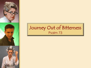 Journey Out of Bitterness