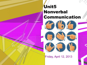 Unit5 Nonverbal Communication