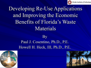 Developing Re-Use Applications and Improving the Economic