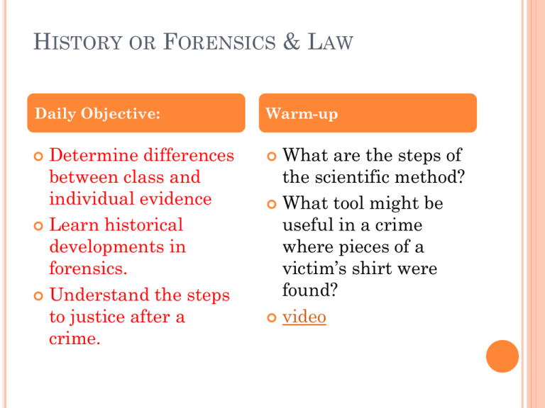 Types Of Law Classes