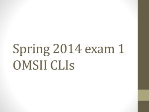 Spring Exam 1 OMSII CLIs 1-30