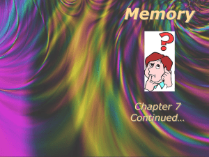 Intro to Memory Part 2 PPT