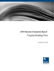 Virginia Reading First Evaluation Report