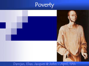 Status on Poverty Damjan, Elias, Jacques & John – April, 19th