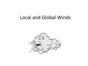 wind (land and sea breezes) and the coriolis effect