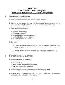 TC 1 - Introduction and Corporate Tax