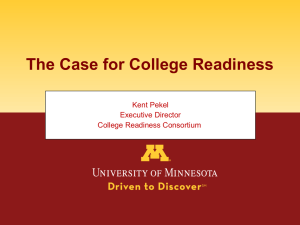 College Completion Rates - College Readiness Consortium