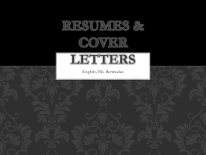 Resumes & Cover Letters