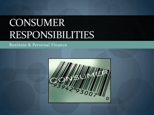 Consumer Responsibilities