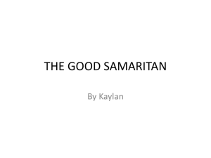 the good samaritan