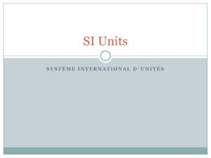 SI Units and Measurements