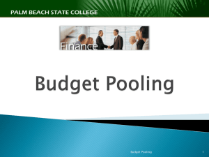 Budget Pooling - Palm Beach State College