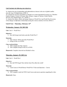 Unit 8 Test – Thursday, February 12 th Wednesday, January 28, 2015