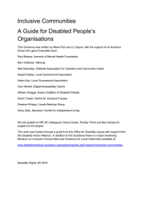 A Guide for Disabled People's Organisations