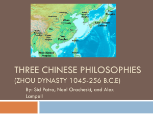 Three Chinese Philosophies (Zhou Dynasty 1045