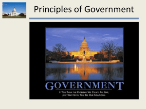 Chapter 1 Notes--Government Principles