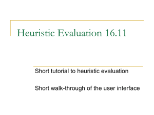 Heuristic evaluation training material