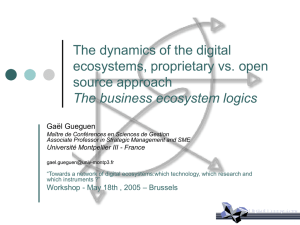 ppt - Technologies for Digital Ecosystems