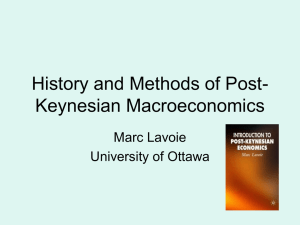 History and Methods of Post-Keynesian Macroeconomics