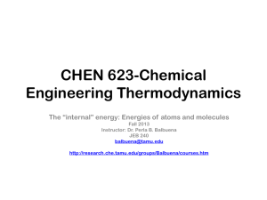 CHEN 623-Chemical Engineering Thermodynamics