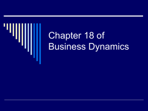 Chapter 18 of Business Dynamics by John Sterman