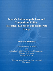 Japan's Antimonopoly Law and Competition Policy