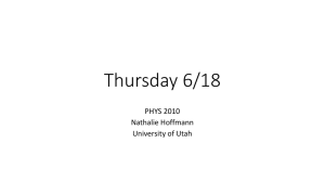 June 18 - Department of Physics & Astronomy at the University of Utah