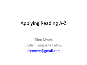 Applying Reading A-Z as Supplemental Material : Phonic Instruction