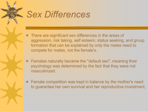 Sex Differences - Dr. Michael Mills
