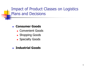 Impact of Product on Logistics