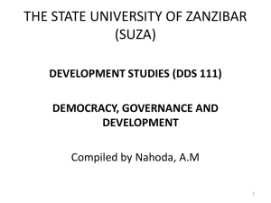What is democracy - The State University of Zanzibar