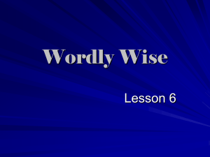 Wordly Wise - WordPress.com