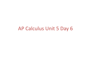 AP Calculus Unit 5 Day 6