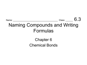6.1 Ionic Bonding