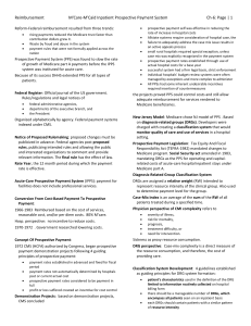 Reimbursement M'Care-M'Caid Inpatient Prospective Payment