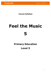 Course Syllabus Feel the Music 5 Primary Education
