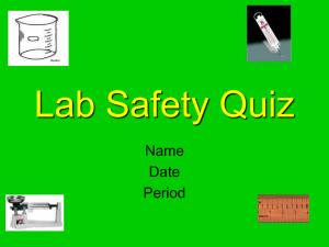 Lab Safety Quiz - 7-3