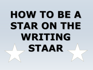 How to be a Star on the STAAR ppt