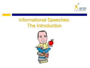 Informational Speeches