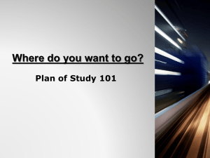 Plan of Study 101
