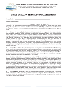 UMAIE J-Term Agreement - St. Ambrose University