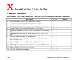 1. Visibility of System Status