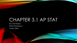 Chapter 3.1 ap stat - Madison Public Schools