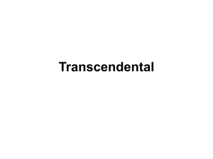 Transcendental