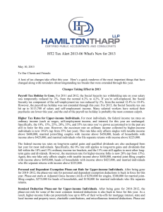 HT 2 Alert 2013-06 - Hamilton Tharp, LLP