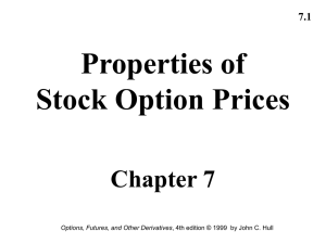 Properties of Stock Option Prices