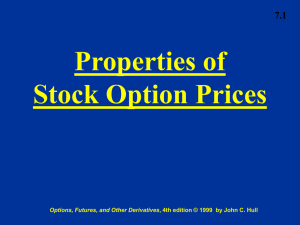 Properties of Stock Option Prices