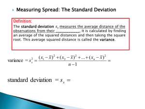 Measuring Spread: The Standard Deviation