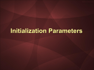 Initialization Parameters and Database Creation