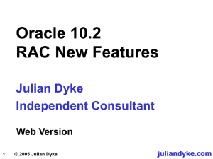 Oracle 10.2 RAC New Features